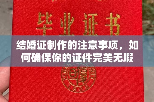 如东结婚证制作的注意事项，如何确保你的证件完美无瑕